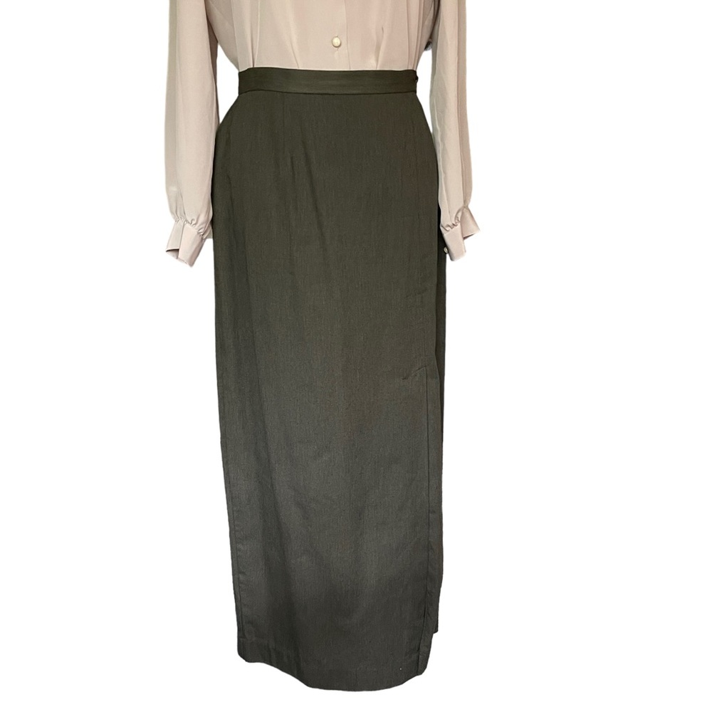 Vintage GAP Premium Pencil Skirt Classic Tailored Army Green Size 8